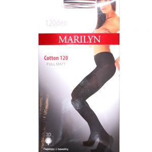 Marilyn Cotton 120 3/4 fnero rajstopy bawełna
